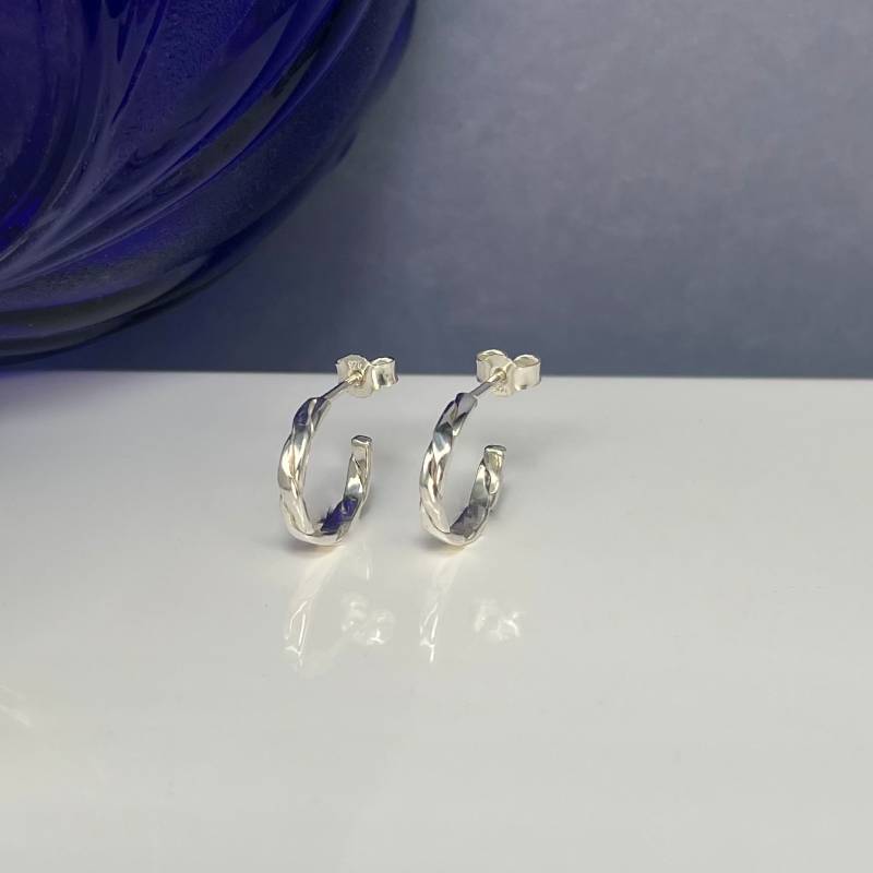 Χειροποίητα Σκουλαρίκια Κρίκοι από Ασήμι  925°– Σειρά Lines