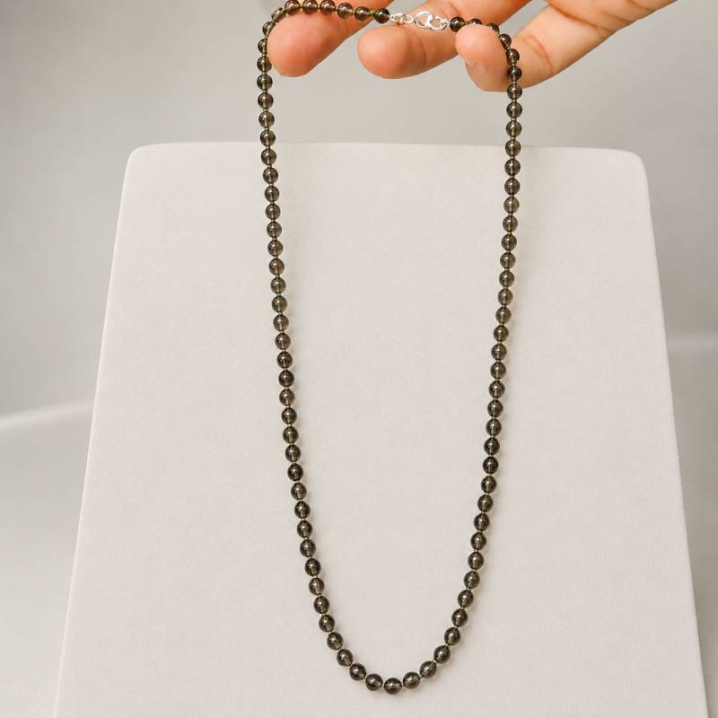 #MariaChrisohouJewelry.Χειροποίητο κολιέ με δεμένους χαλαζίες.